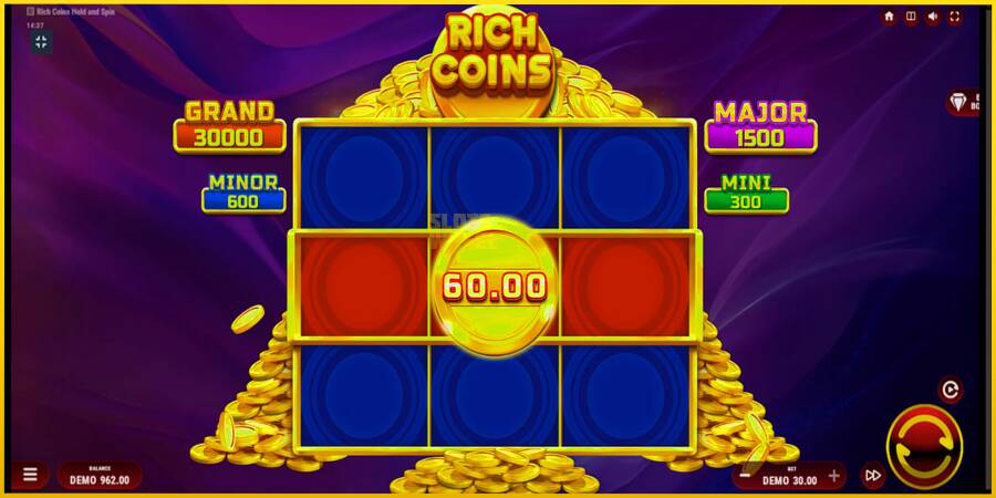 Картинка 3 ігрового апарату Rich Coins Hold and Spin