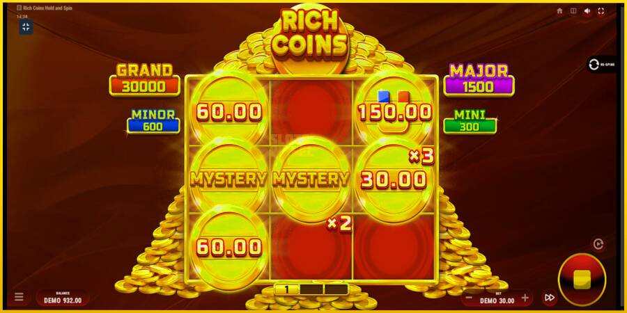 Картинка 4 ігрового апарату Rich Coins Hold and Spin