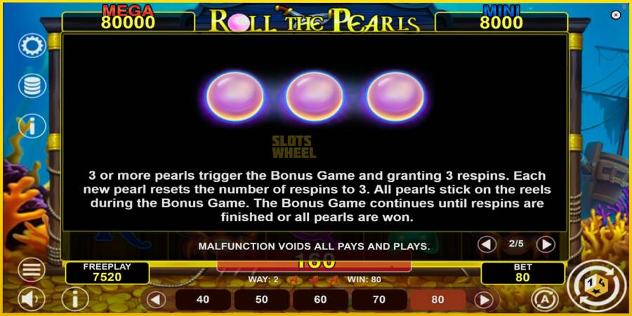 Картинка 6 ігрового апарату Roll The Pearls Hold & Win