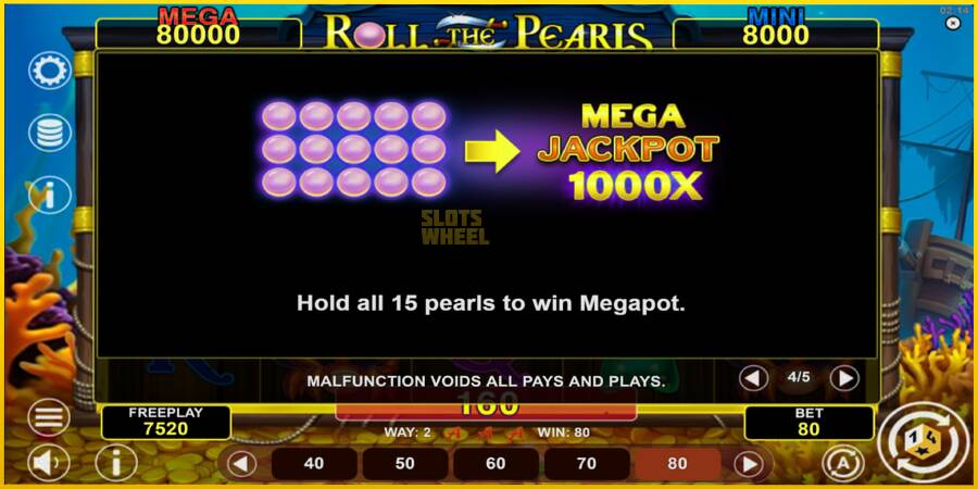 Картинка 7 ігрового апарату Roll The Pearls Hold & Win