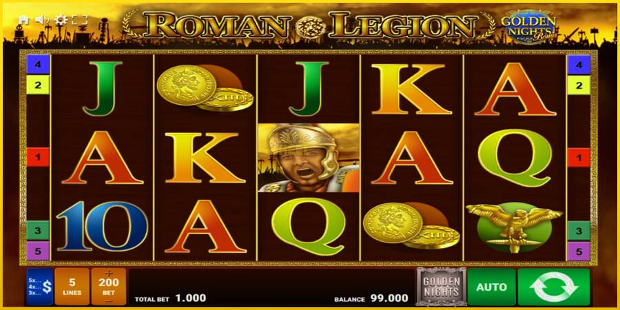 Картинка 1 ігрового апарату Roman Legion Golden Nights