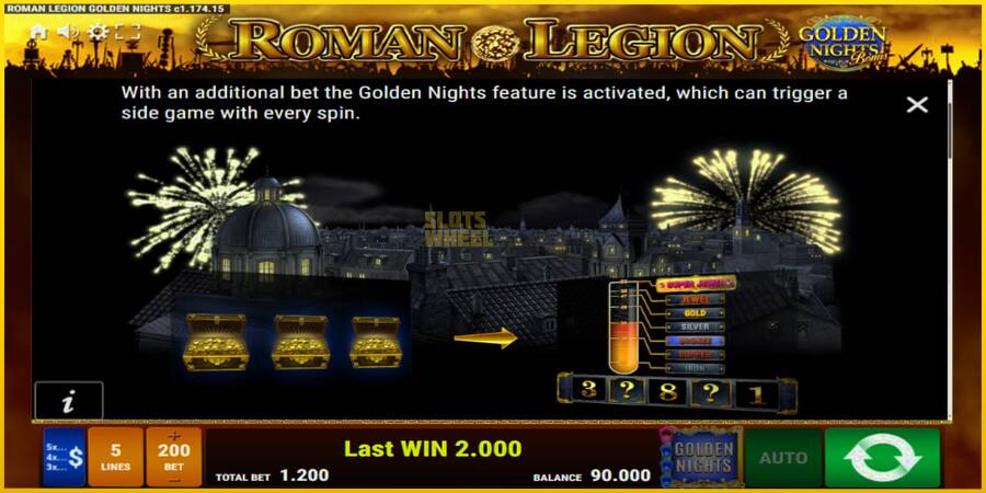 Картинка 6 ігрового апарату Roman Legion Golden Nights