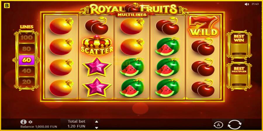 Картинка 1 ігрового апарату Royal Fruits Multilines