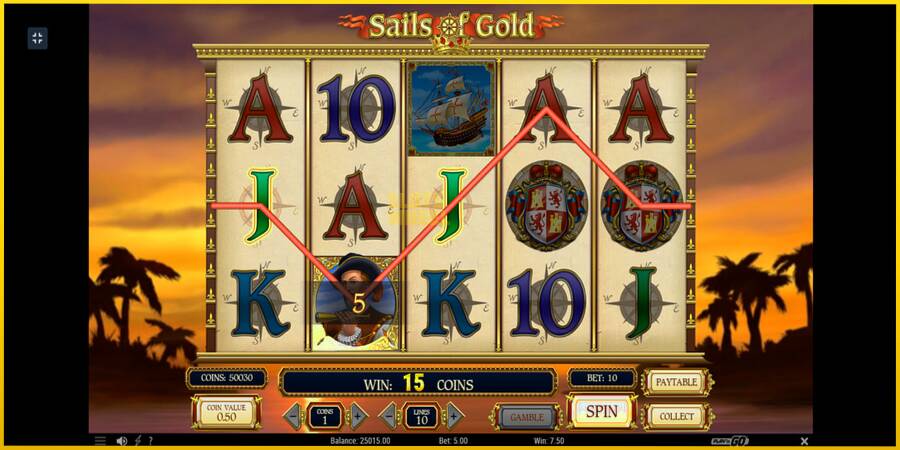 Картинка 6 ігрового апарату Sails of Gold