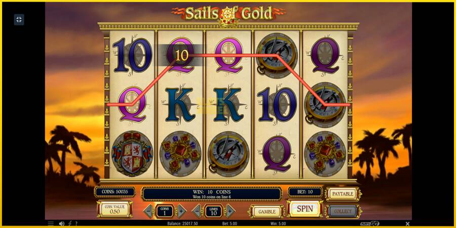 Картинка 9 ігрового апарату Sails of Gold