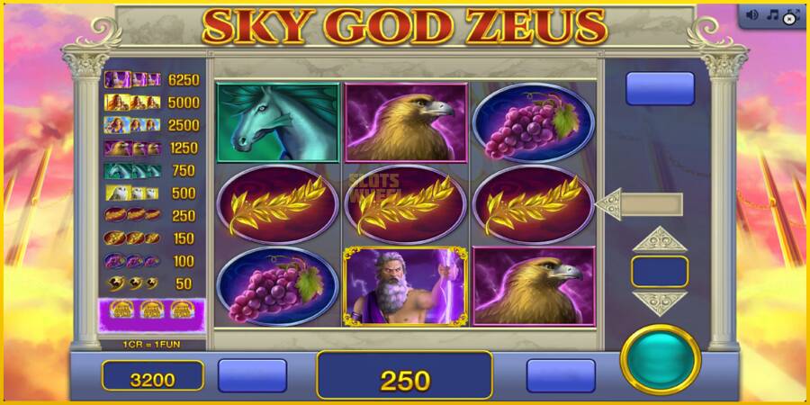 Картинка 3 ігрового апарату Sky God Zeus 3x3