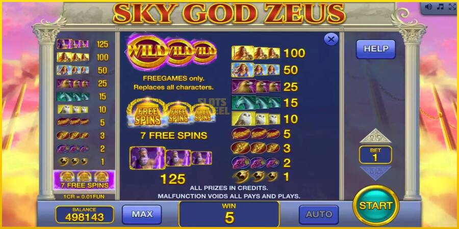 Картинка 7 ігрового апарату Sky God Zeus 3x3