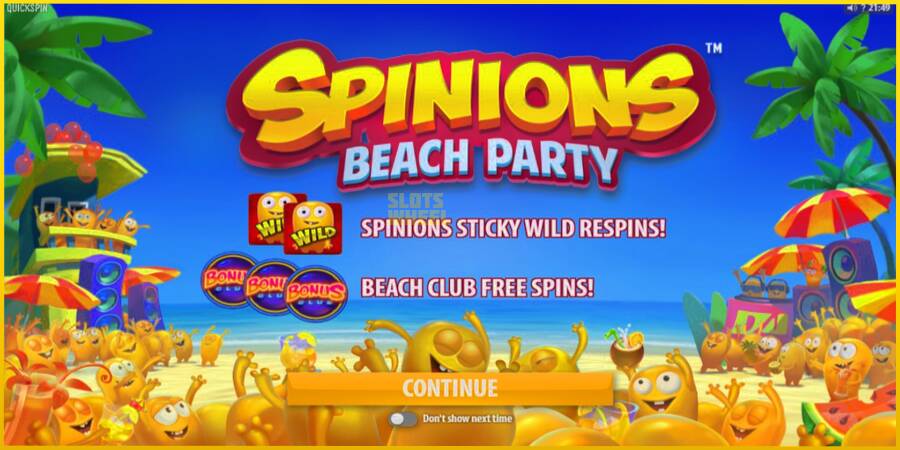 Картинка 1 ігрового апарату Spinions Beach Party