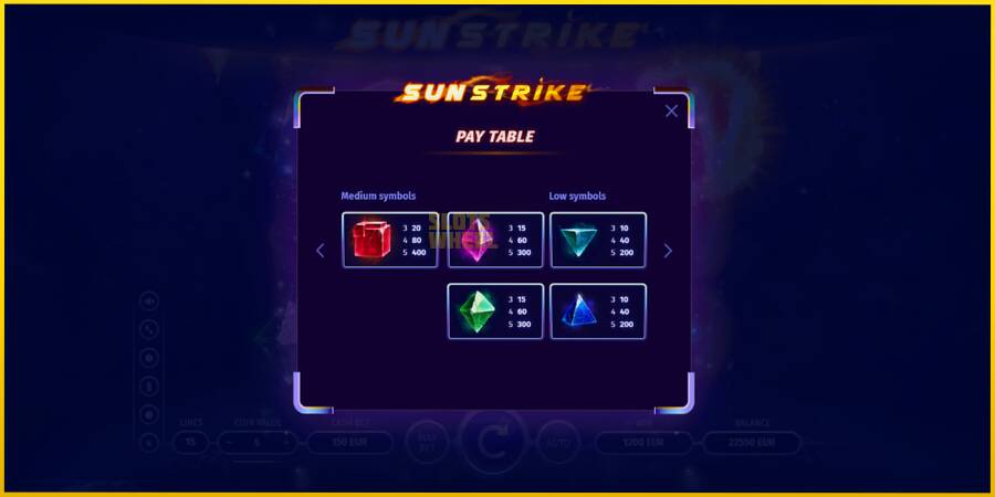 Картинка 6 ігрового апарату Sun Strike