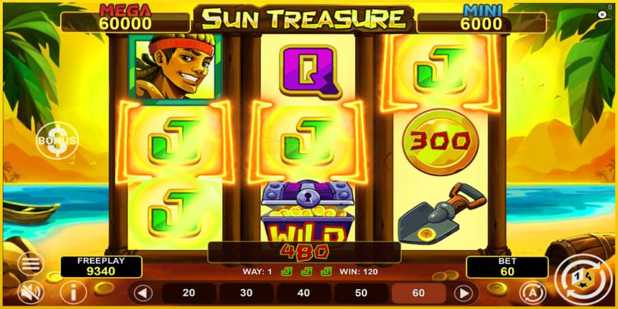 Картинка 3 ігрового апарату Sun Treasure Hold & Win