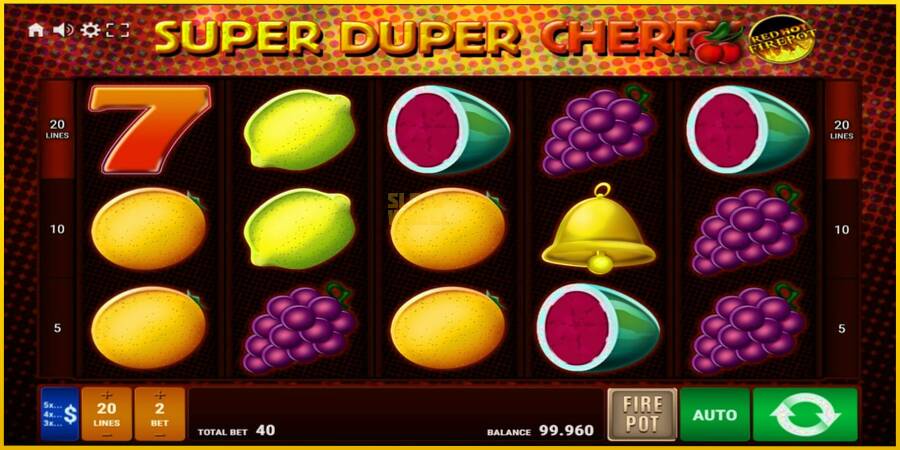 Картинка 1 ігрового апарату Super Duper Cherry Red Hot Firepot