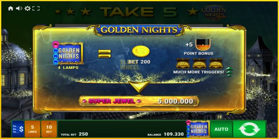 Картинка 6 ігрового апарату Take 5 Golden Nights