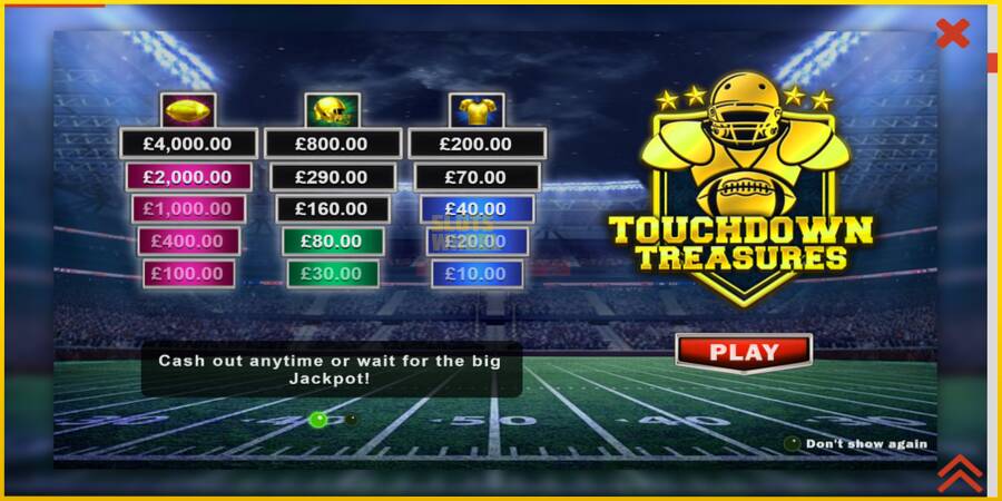 Картинка 1 ігрового апарату Touchdown Treasures