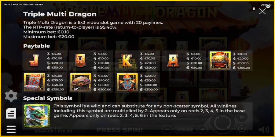 Картинка 5 ігрового апарату Triple Multi Dragon