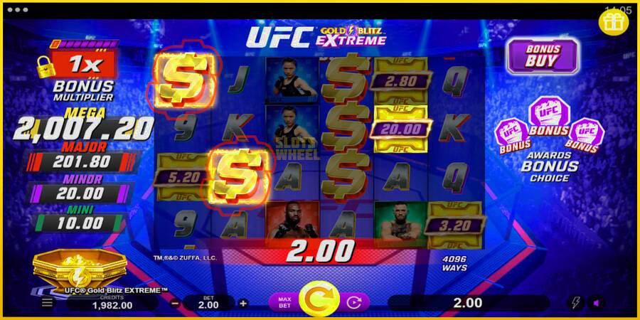 Картинка 3 ігрового апарату UFC Gold Blitz Extreme