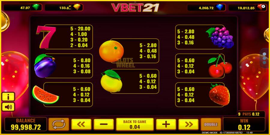 Картинка 6 ігрового апарату Vbet 21