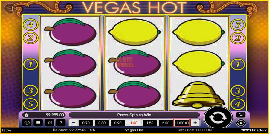 Картинка 1 ігрового апарату Vegas Hot