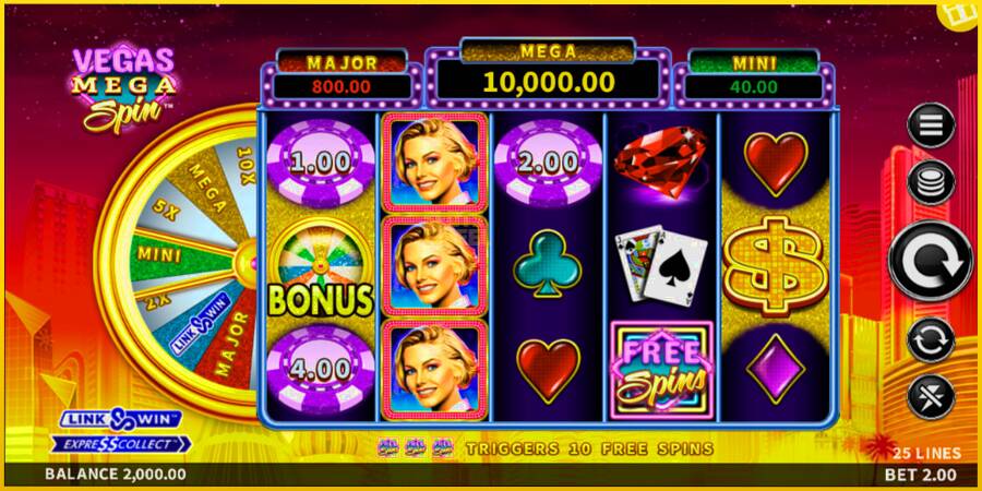 Картинка 1 ігрового апарату Vegas Mega Spin