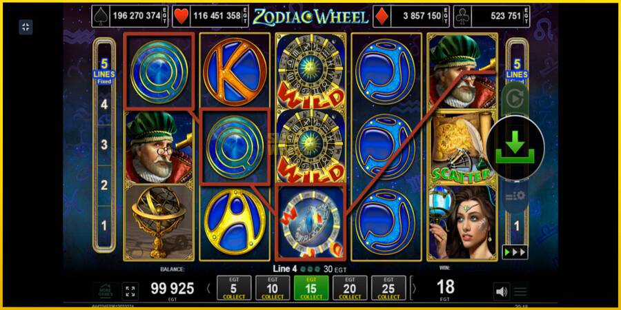 Картинка 2 ігрового апарату Zodiac Wheel